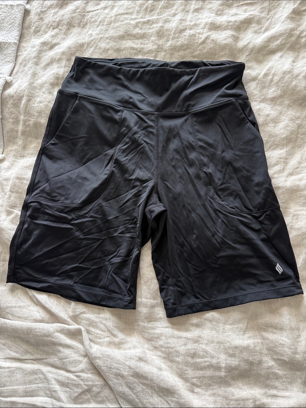 Black Women's Performance Bike Shorts with Pockets